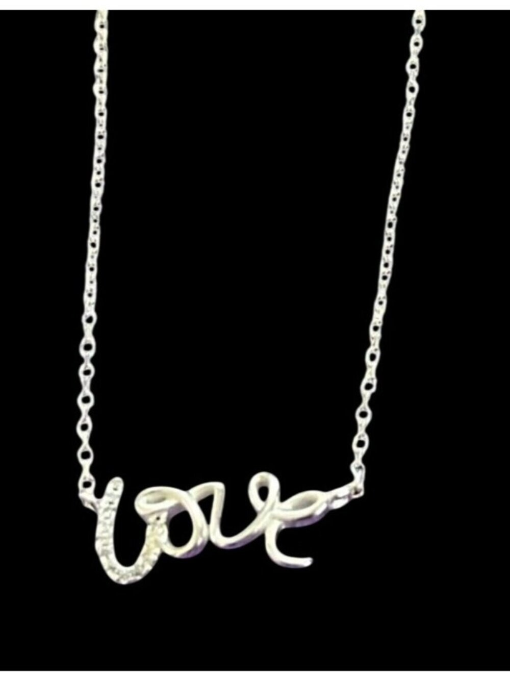 "Love" 925 Chain 17" L Marked "LACN" - Picture 1 of 5